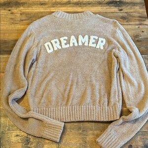 Spiritual Gangster Dreamer Embroidered Cozy Knit Sweater
